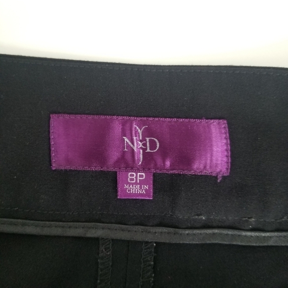Not Your Daughter's Jeans Black Double Button Front Pleated Trousers Size 8P - Picture 10 of 12